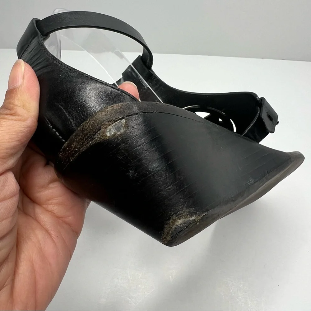 Tory Burch Zoey Wedge Sandal Black Size 10